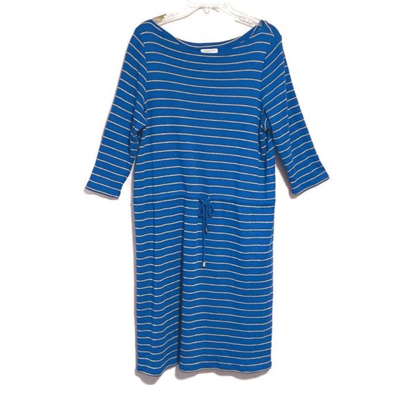 Charter Club Dresses & Skirts - Charter Club Dress Striped Metallic Drawstring